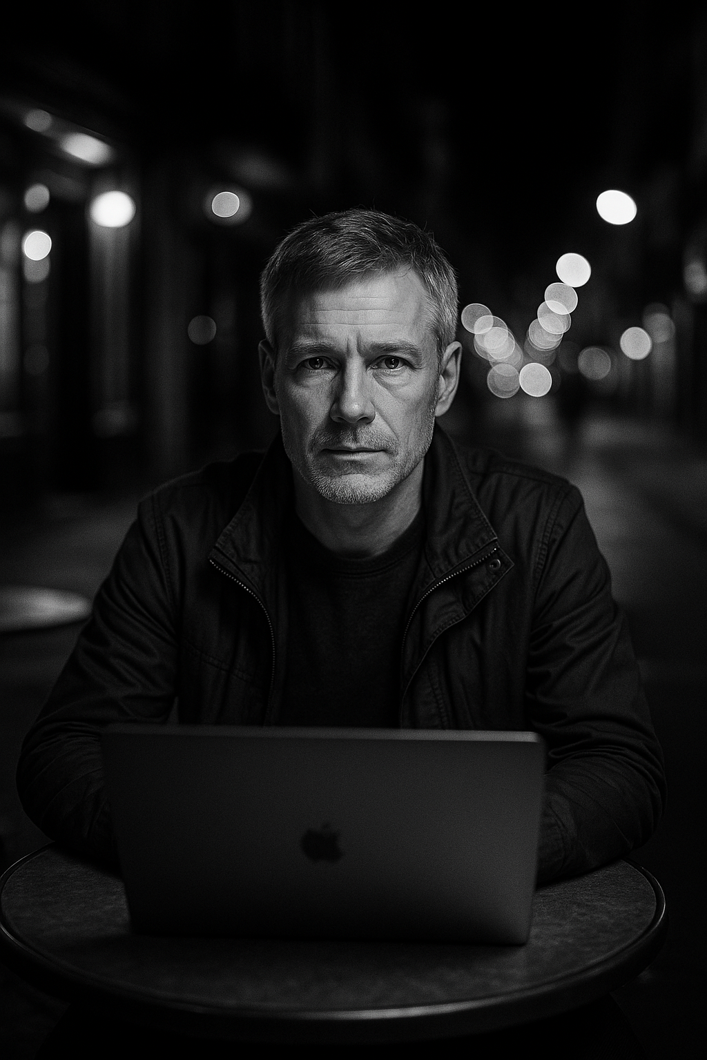 Portrait of the author, writing as Frank Able.